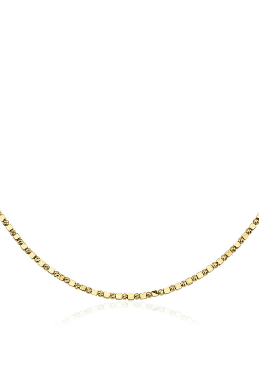 14ct Gold Dorica Ball & Cube Bead Chain-1