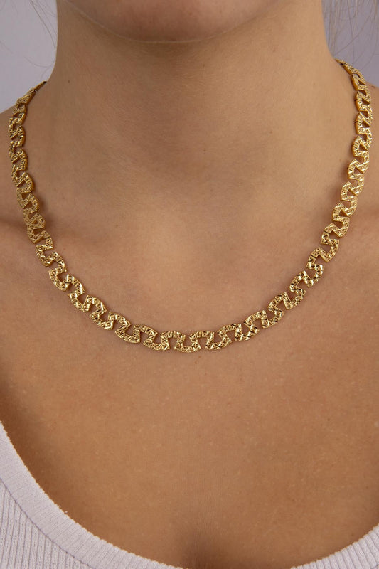 14ct Gold Greca Necklace-1