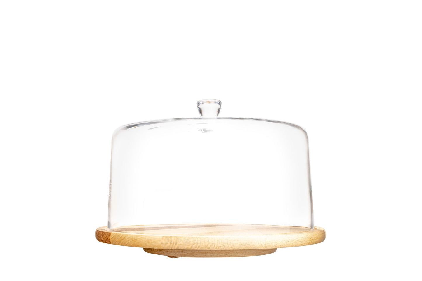 Cloche w/ Rotating Wooden Base 12"-0
