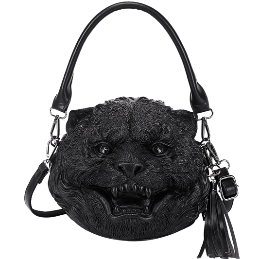 3D Backpack, Fashion 3D Happy Small Tiger Head SquareBag, Cross Body Handle Shoulder Bag-1