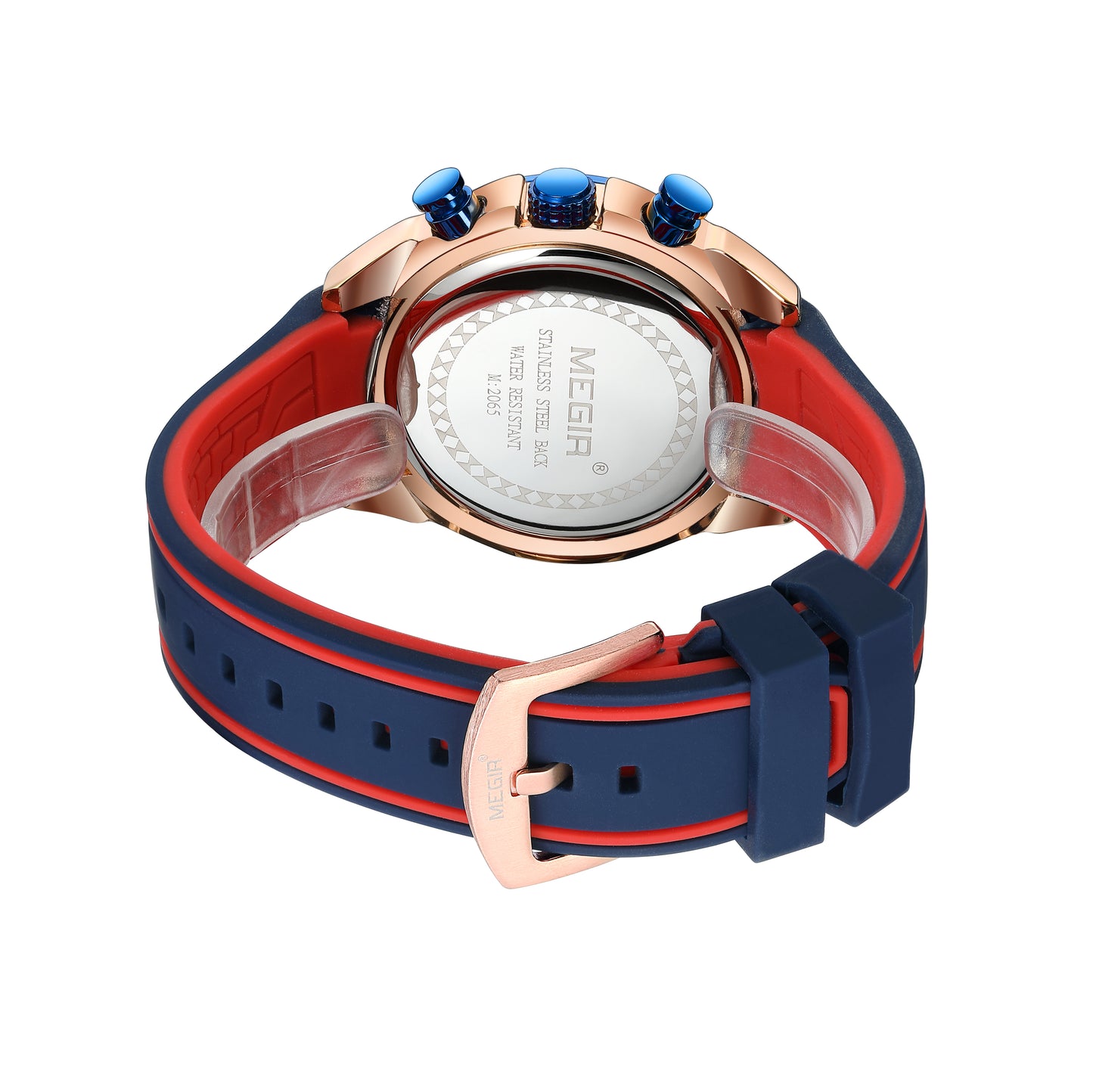 MEGIR Fashion Men's Watches Silicone Military Sport Watch Waterproof Date Chronograph Clock Wristwatch Relogio Masculino 2065-8