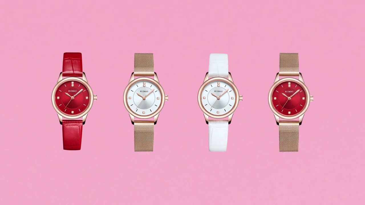 RUIMAS Women Watches Luxury Fashion Female Quartz Watch Steel Mesh Ladies Wristwatch Elegant Dress Clock Relogio Feminino 6779-8