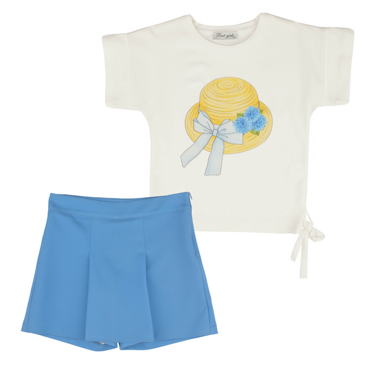 Straw Hat Girls Casual Set-1