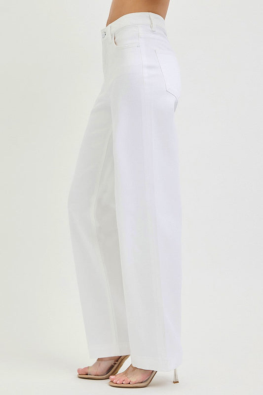 RISEN Full Size High Rise Wide Baggy Pants Plus Size-1