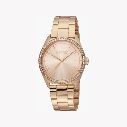 Esprit Women's Rose Gold Stainless Steel Watch, Round Case | Es1l120m0065-1
