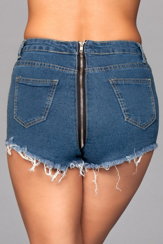 J12 Zip Me Up Denim Shorts-1