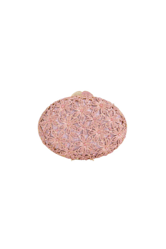 Pink Crystal Embellished Evening Bag-1