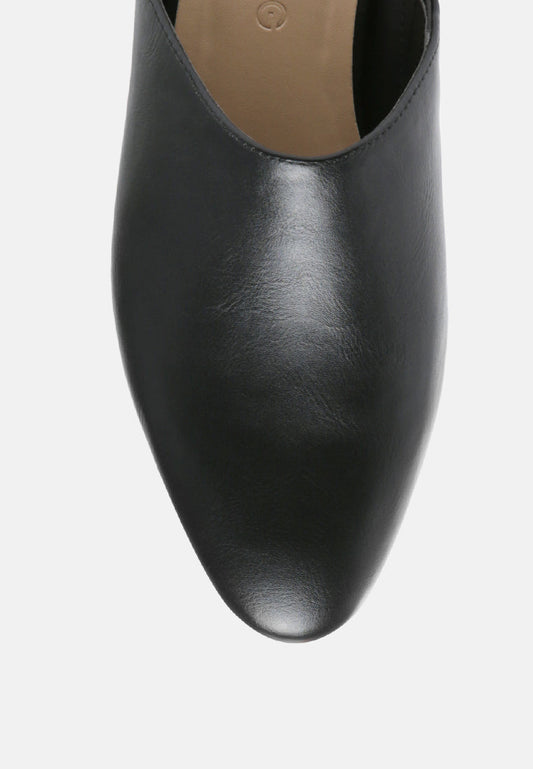 Daelia Solid Low Heel Mules-1