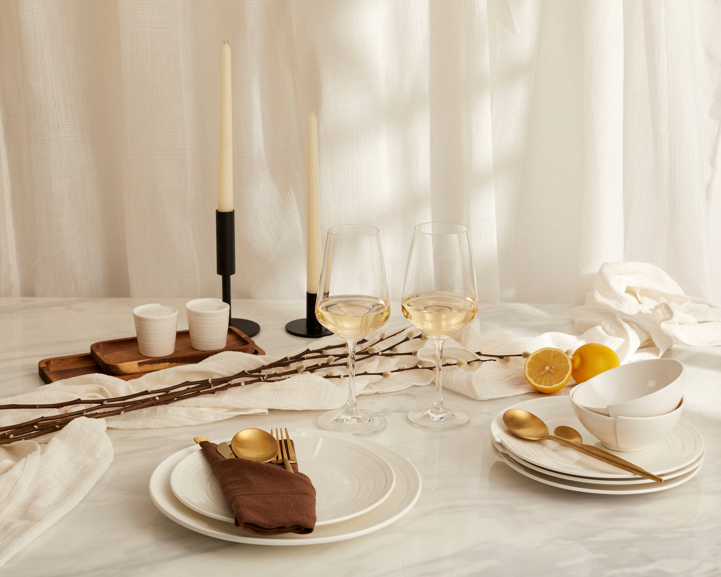 Maeve White Porcelain Round Starter Plate-2