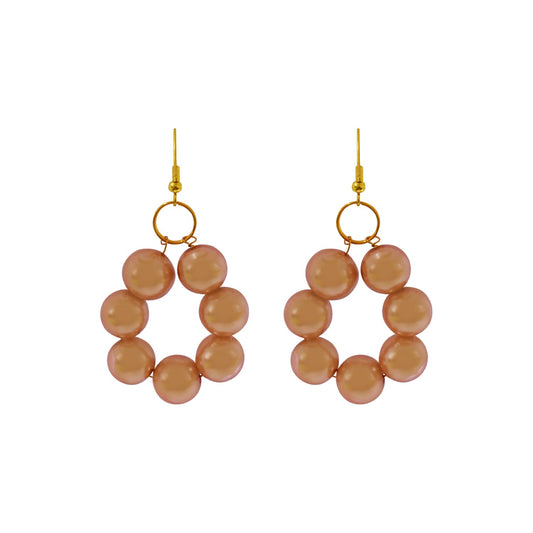 Bronze Glass Pearl Earrings, Glass Pearl Jewelry, Unique Earrings | by lovedbynlanla