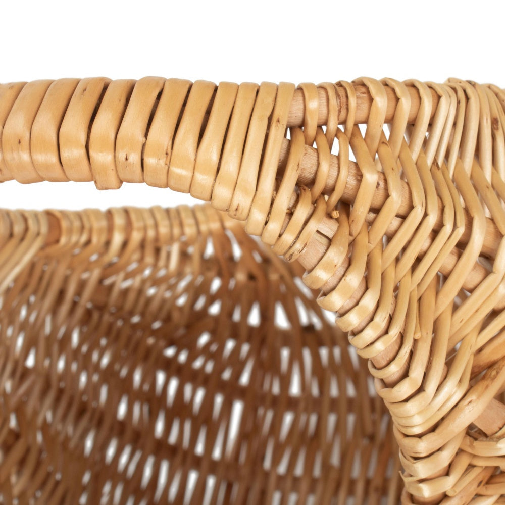 Small Gondola Buff Willow Shopping Basket-3