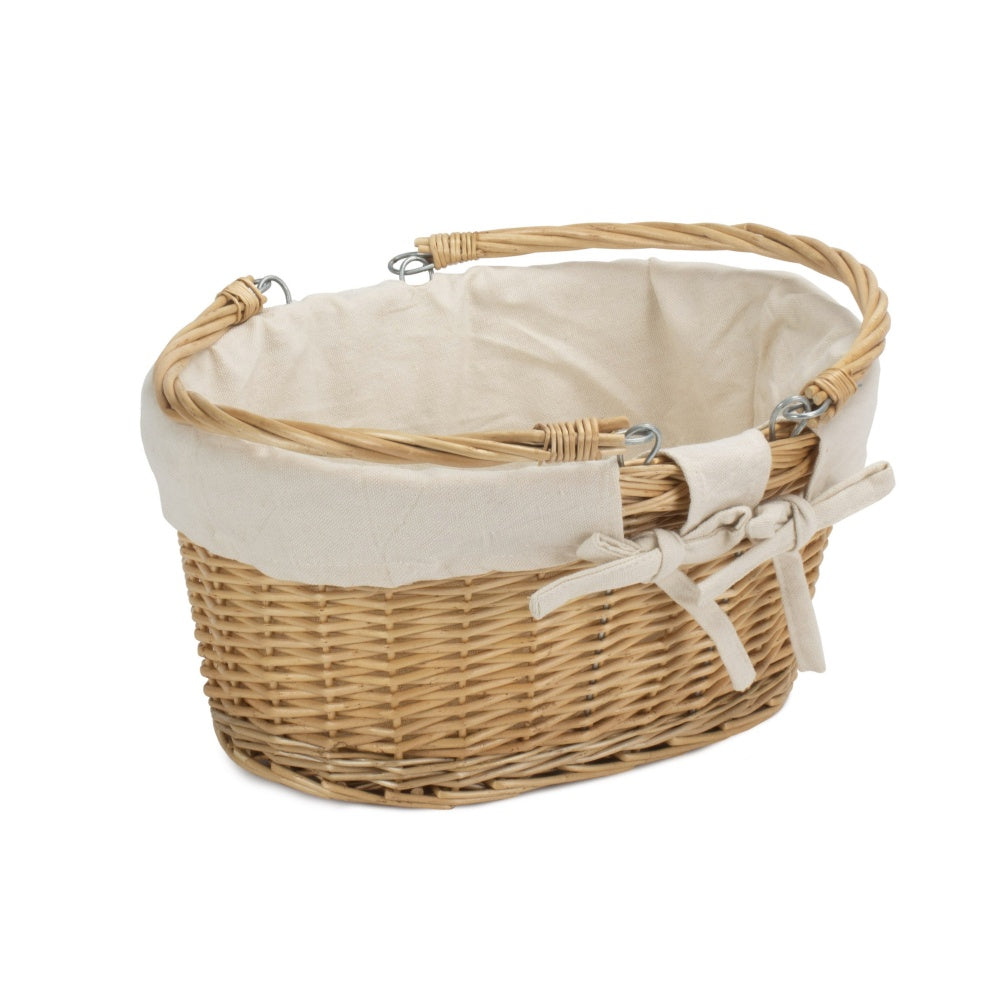 Buff Willow Medium Swing Handle Wicker Shopping Basket-3