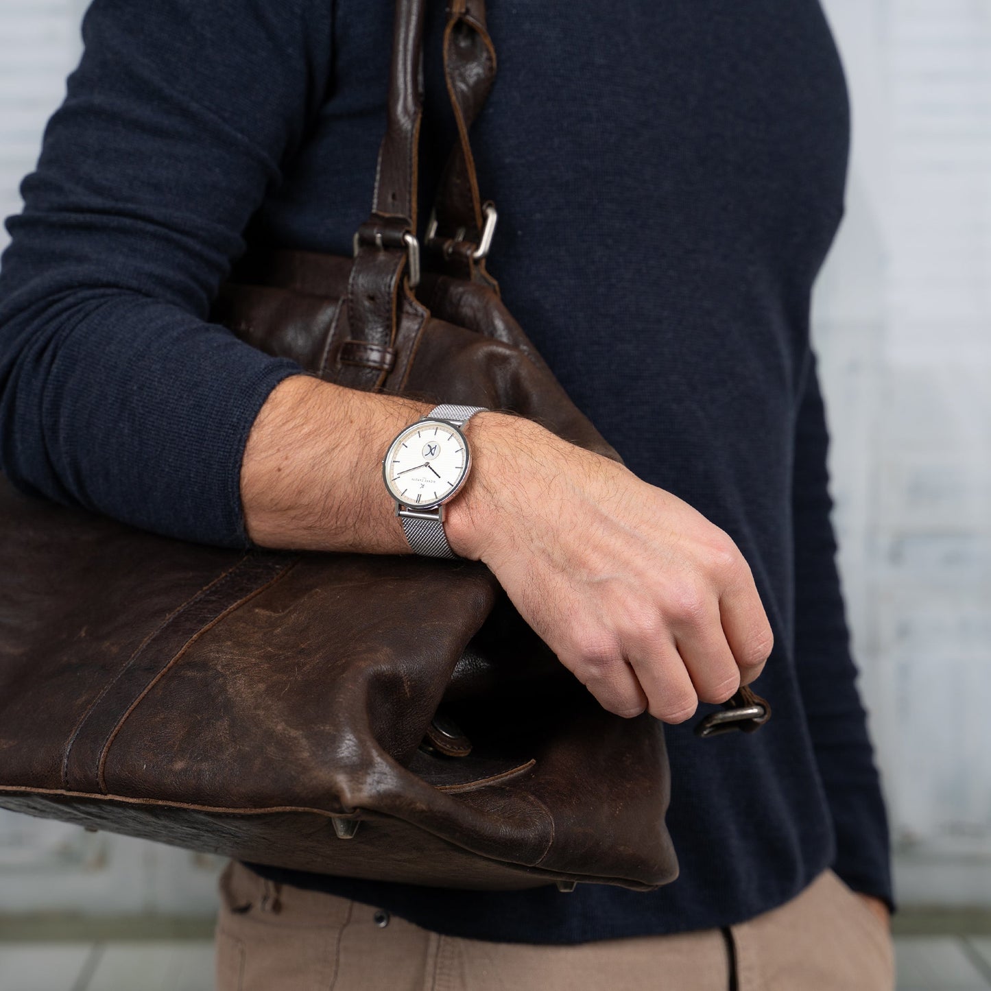 Pierre Cardin Men's Silver Stainless Steel Watch, Gray Dial | Cbv.1053-4