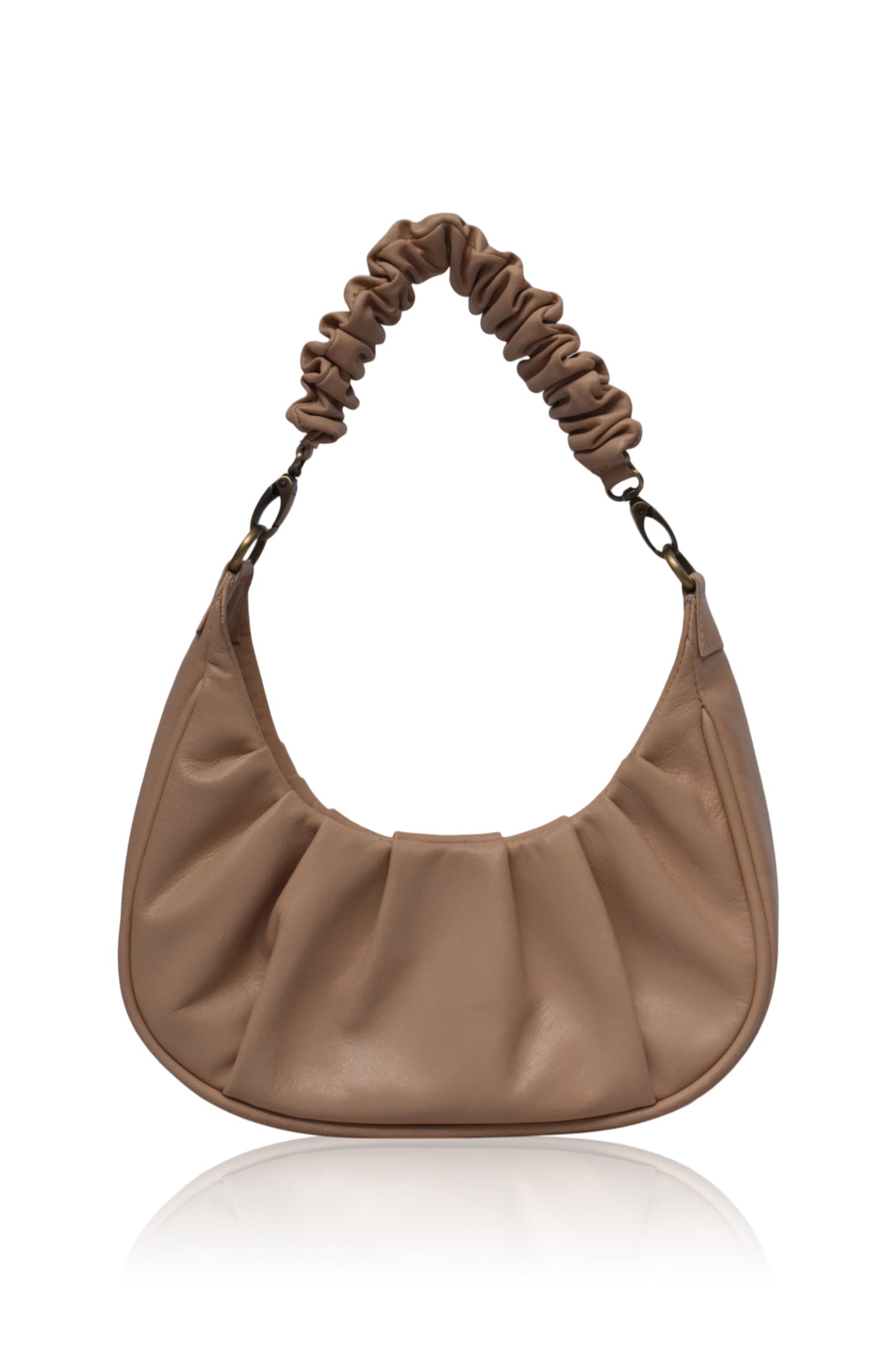 Camille Ruched Leather Bag-6