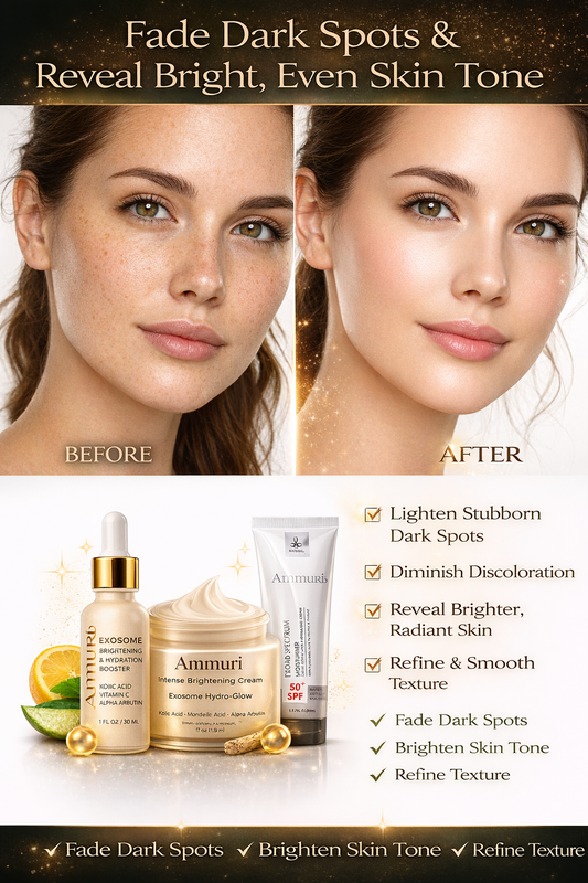 Ammuri Lightening Permanent Whitening Set Kojic Acid Serum Exosome Cream SPF 50-1