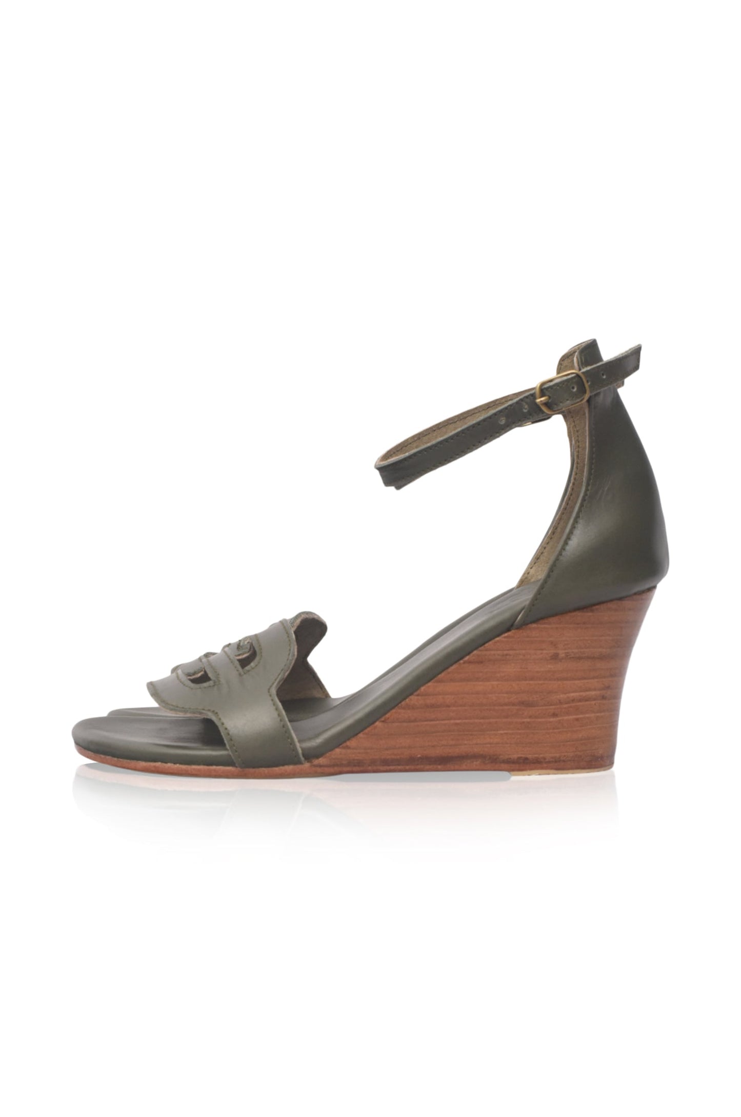Como Leather Wedge Sandals-8