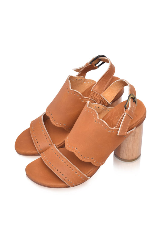 Crystal Glow Leather Heels (Sz. 5.5 & 13)-1