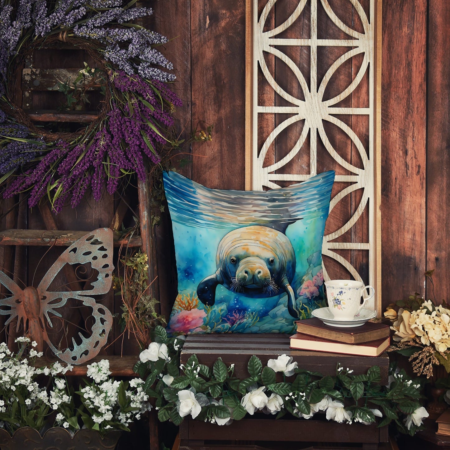 Manatee Throw Pillow-4