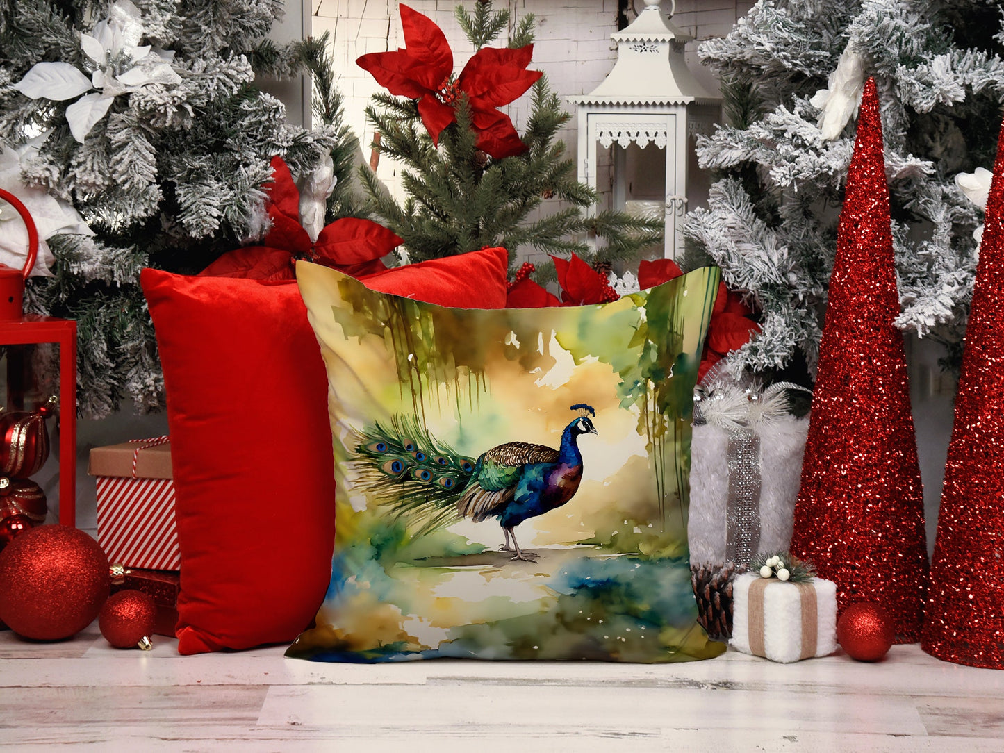 Peacock Throw Pillow-4