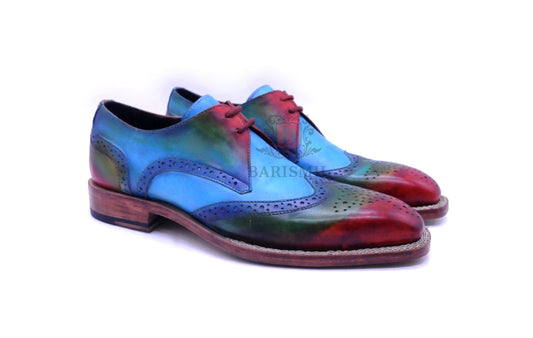 Porto - Blue Derby Shoes-1