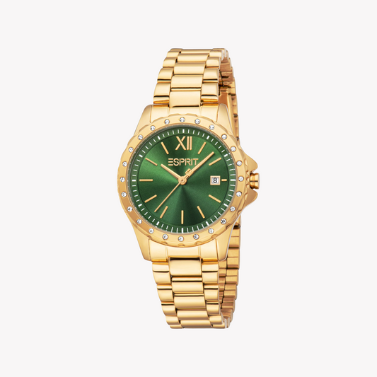 Esprit Women's Gold Stainless Steel Watch | Es1l522m0055-1