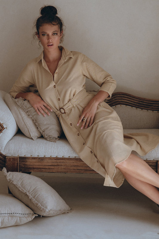 Essence Shirt Linen Dress-1