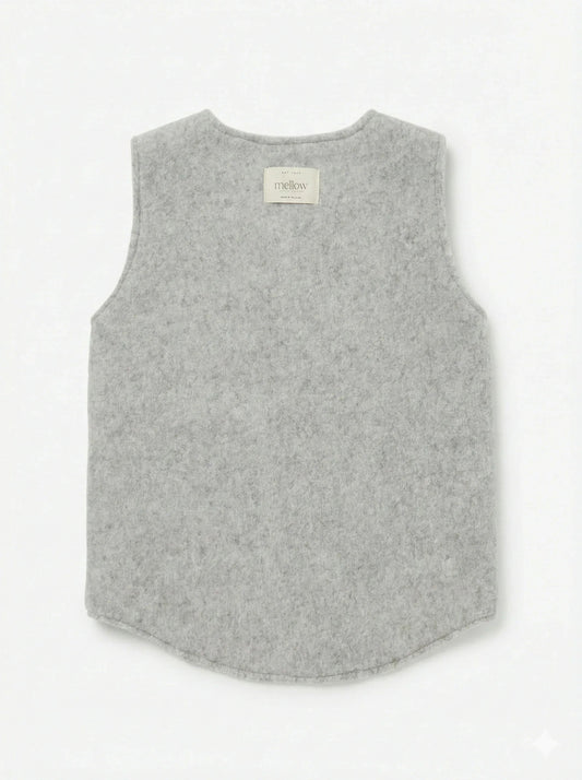 Baby/Kid Virgin Wool Vest - Grey-1