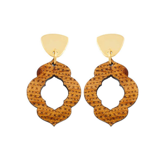 Herangan Recycled Wood Earrings-1