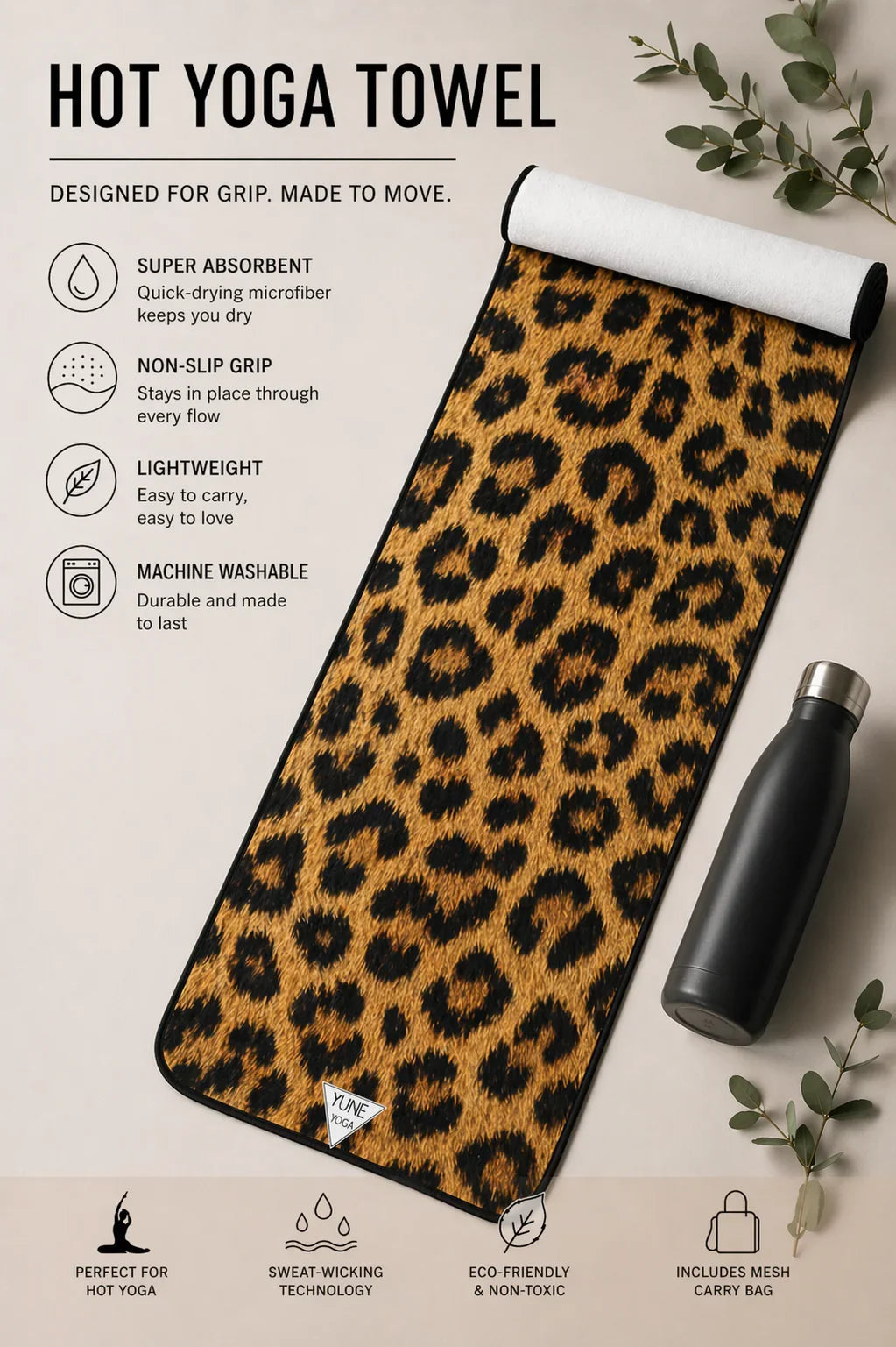 Leopard Yoga Towel-4