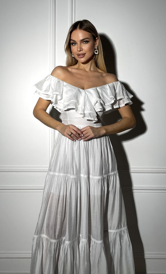ruffled boho dress