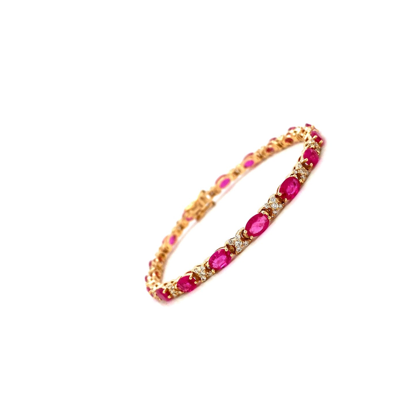 Ruby and Diamond Bracelet in 14K Yellow Gold - KGD 41493-1