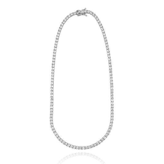 Kaia Delicate Tennis Chain Necklace Gold-1