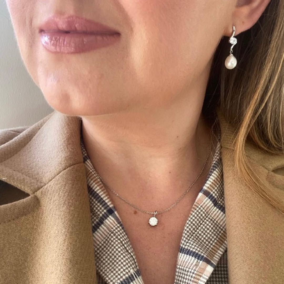 Moissanite Solitaire Diamond Necklace One Carat-4