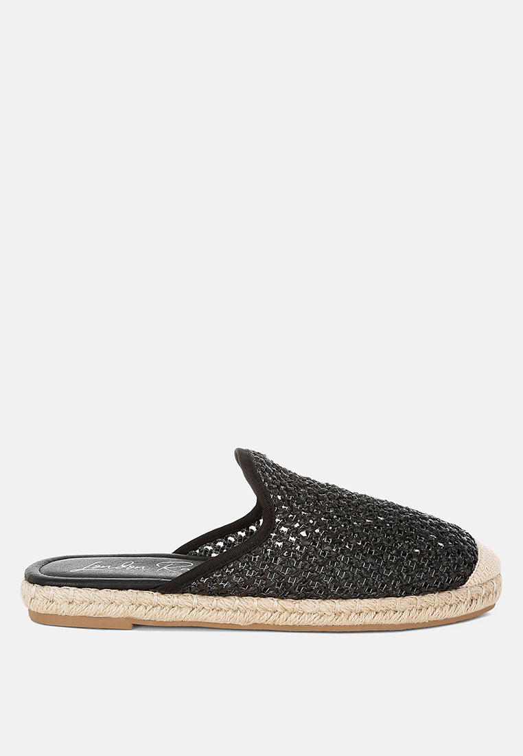 Nongai Raffia Espadrilles Mules