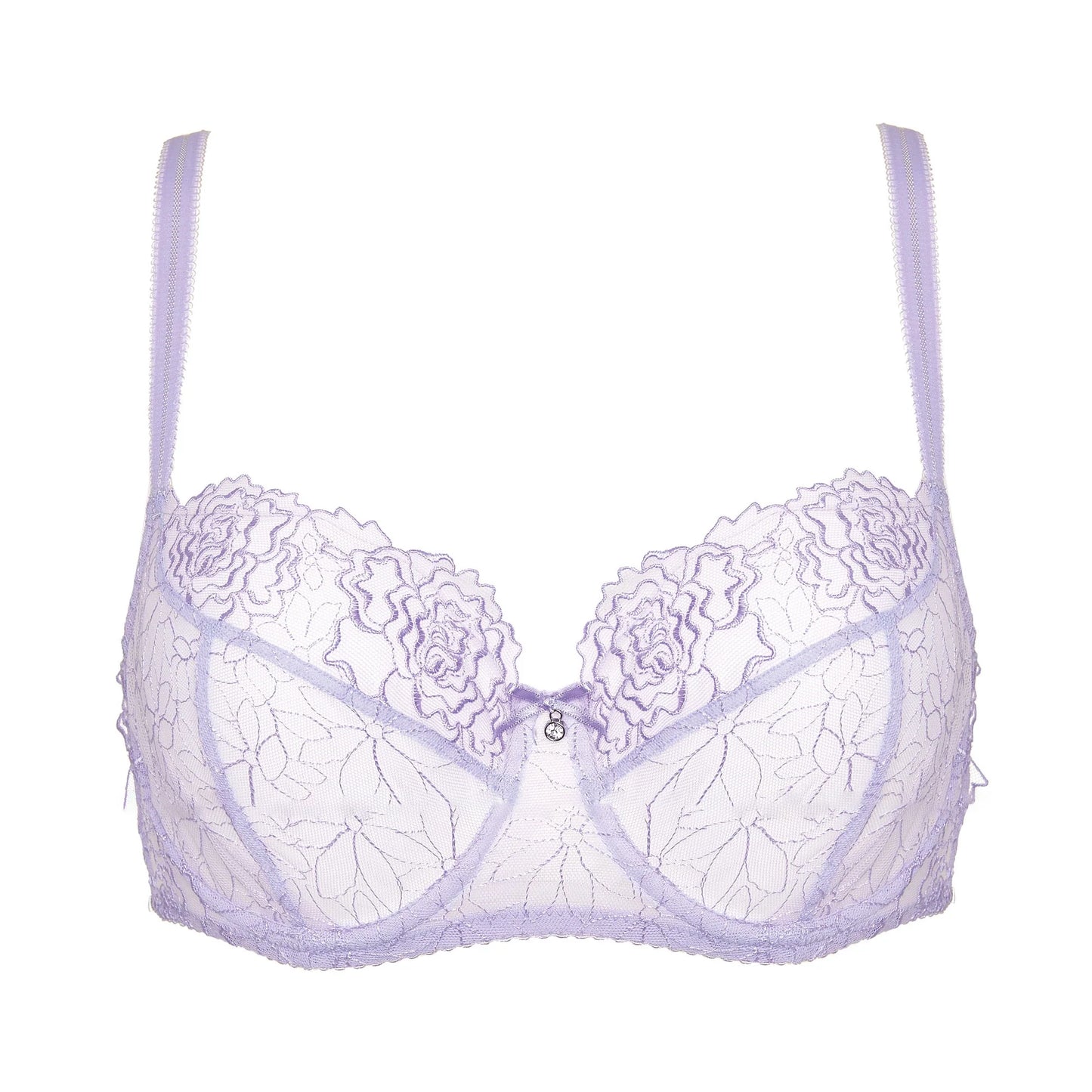 Sheer Mesh Balconette Bra Pamela Lavender-4