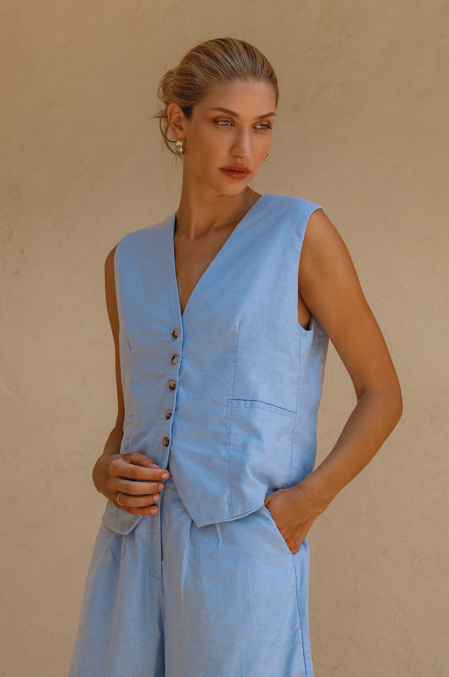 Paige Linen Vest-6
