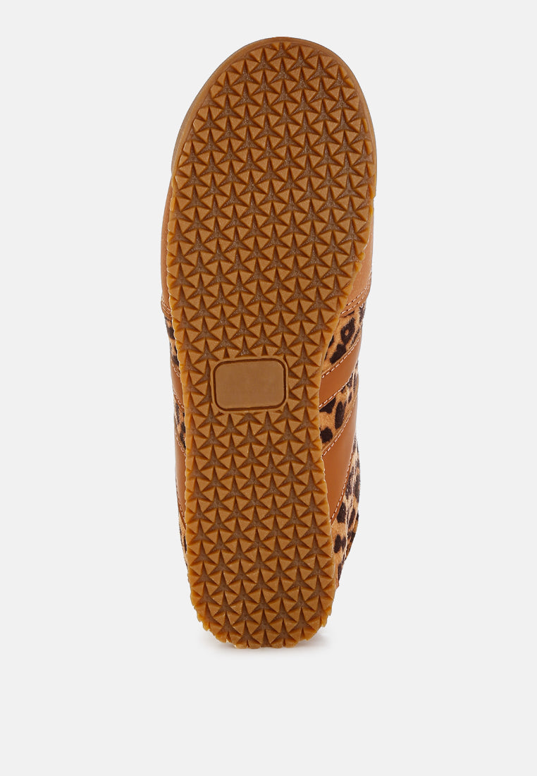 Panther Leopard Print Microfiber Sneakers