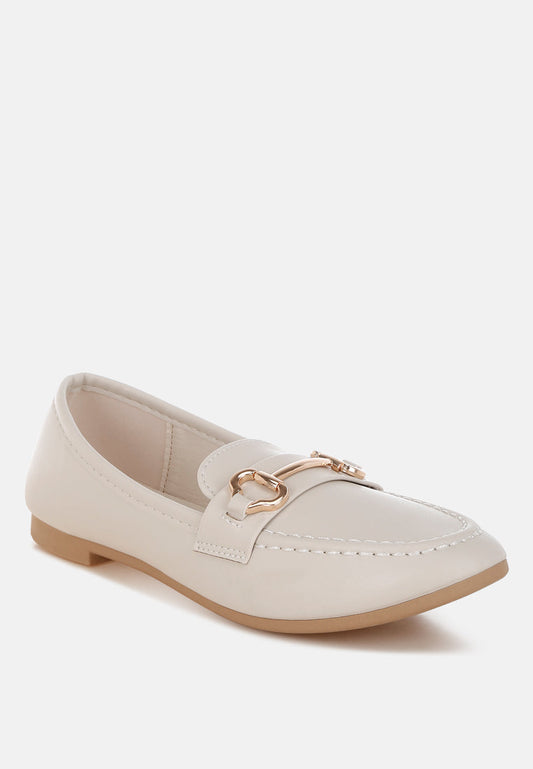 Pingle Horsebit Faux Leather Loafers-1