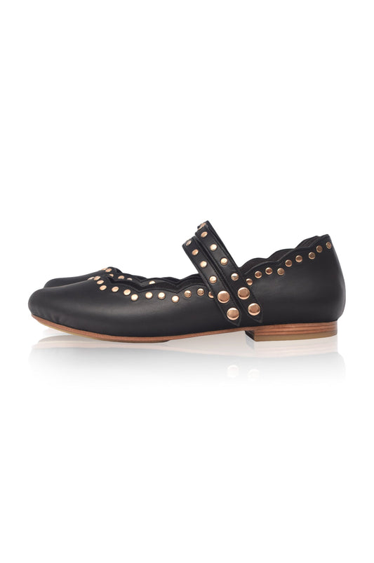 Remy Studded Leather Ballet Flats-1