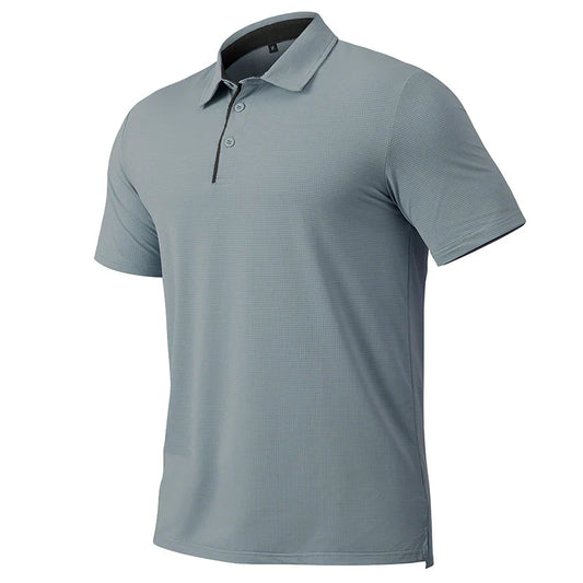 Men's Athletic Short Sleeve Polo Shirt Lightweight Quick Dry Sport Workout Shirt Summer Casual Thin Outdoor Shirts US/ EU Size-0