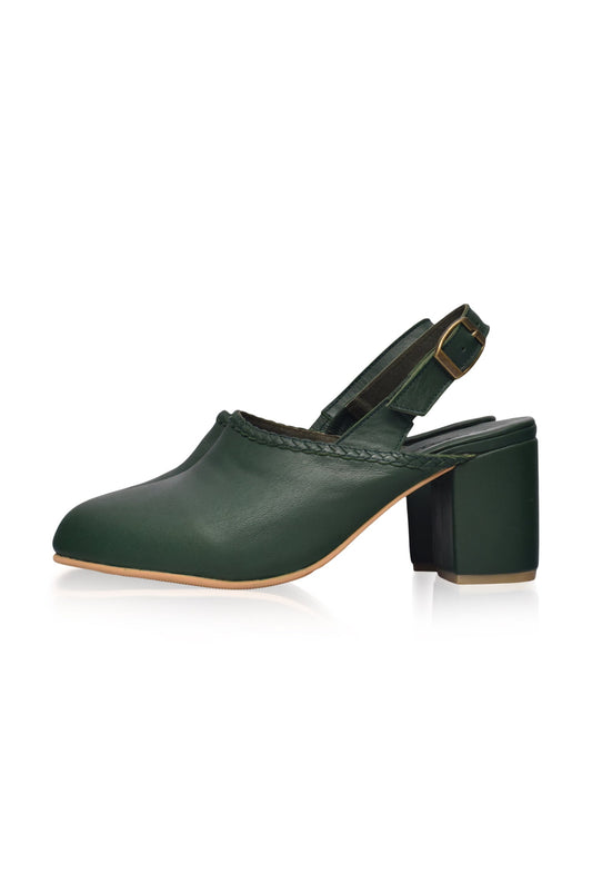 Savage Leather Slingback Heels-1