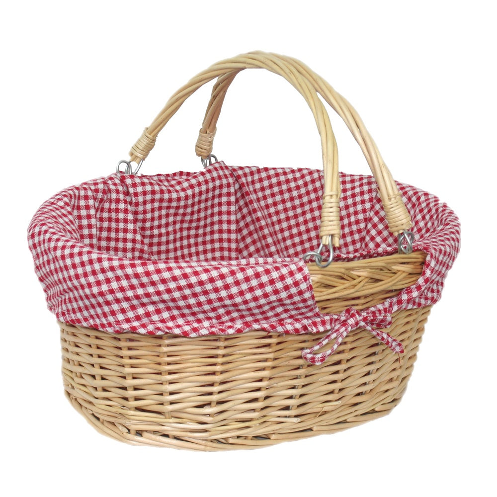 Small Swing Handle Wicker Shopping Basket-2