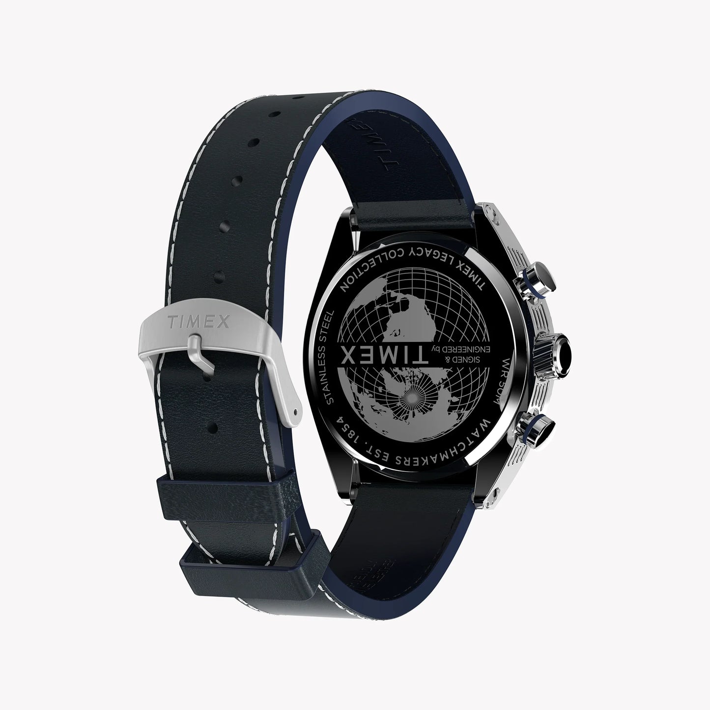 Mens Legacy Tonneau SST Blue Dial Blue Strap Watch TW2W93500-4