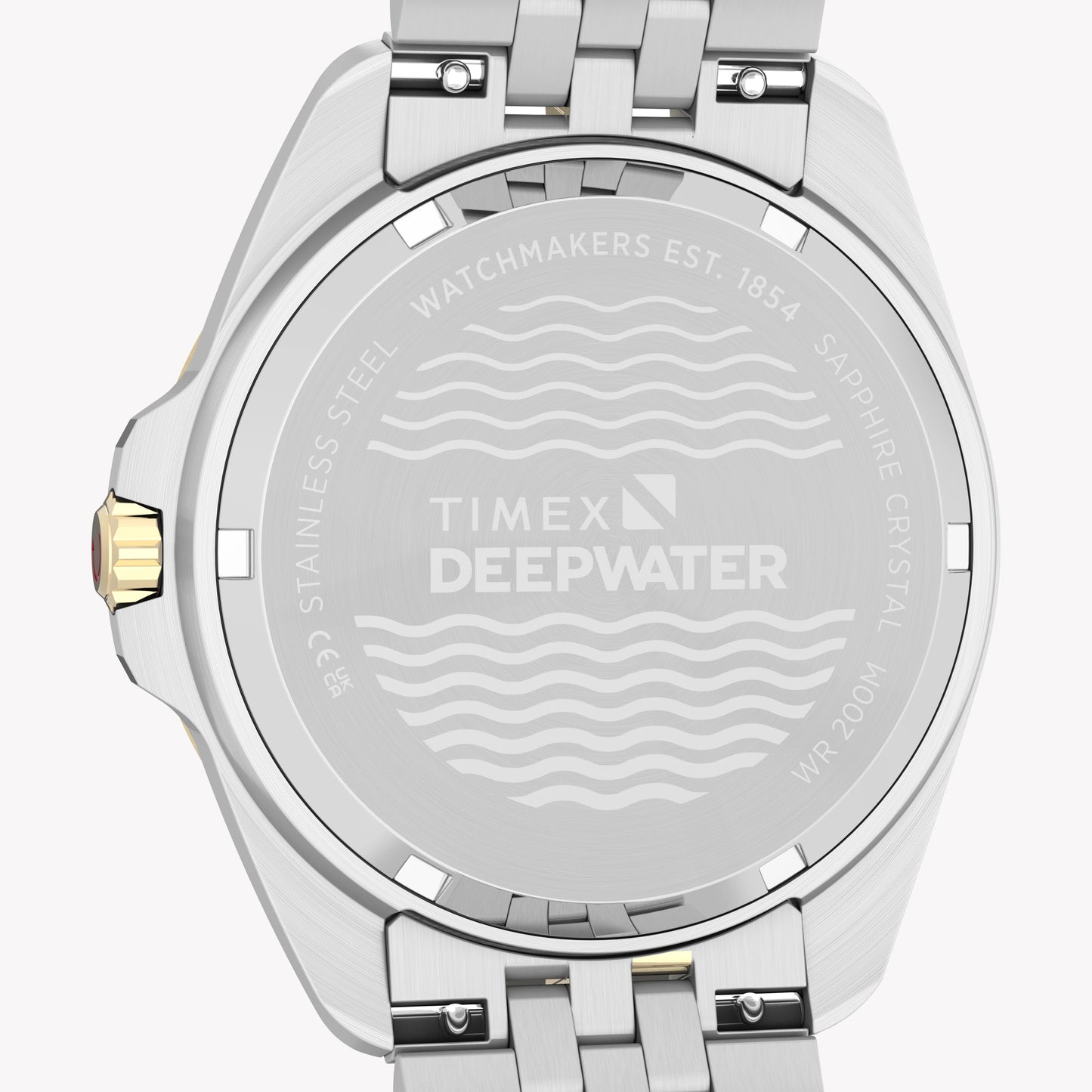 TIMEX Men's Steel Silver-Tone Two-Tone Black Dial | TW2Y64700-4