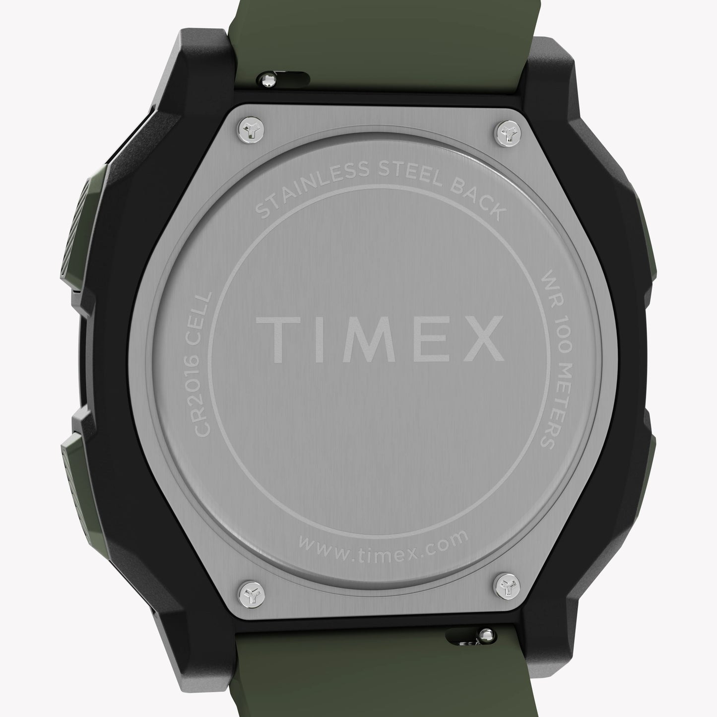 TIMEX Men's Black PC+GF, Green Silicone | TW4B34500-4