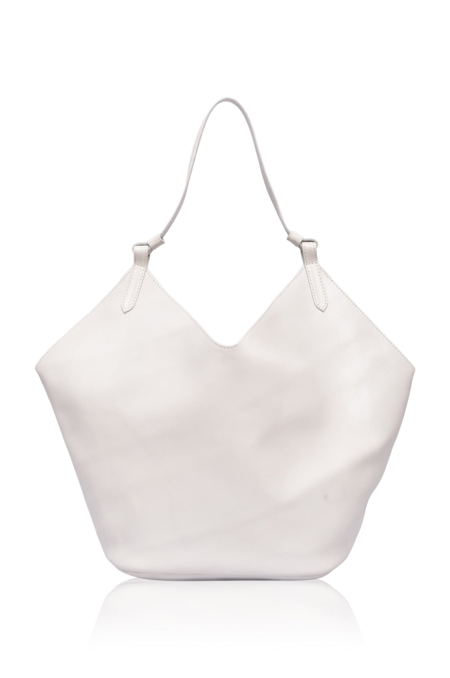 Tulip Medium Leather Tote Bag-6