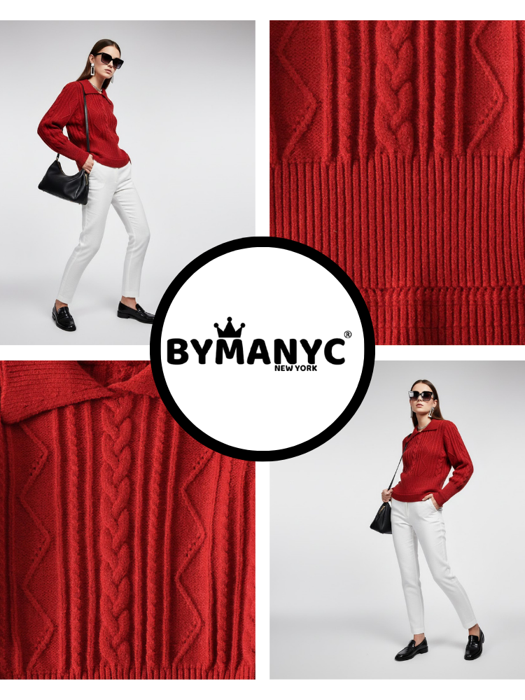 Women's Knit Sweater UPTOWN NYFW New Colecction BYMANYC ® New York-2