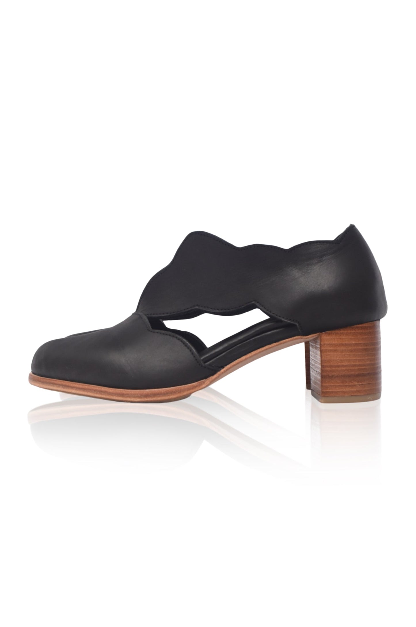 Woodland Block Heel Leather Booties-6