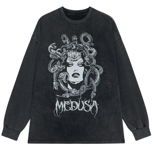 Gothic Dark Graphic T-Shirt Women Oversized Harajuku Punk Streetwear Tee-1
