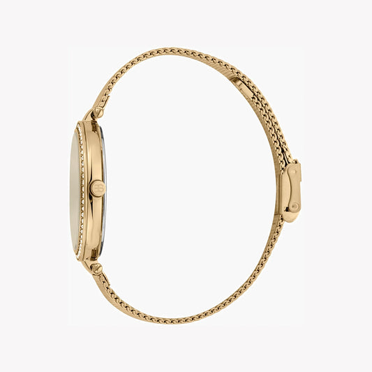 Esprit Women's Gold Stainless Steel Watch, Champagne Dial | Es1l123m0014-1